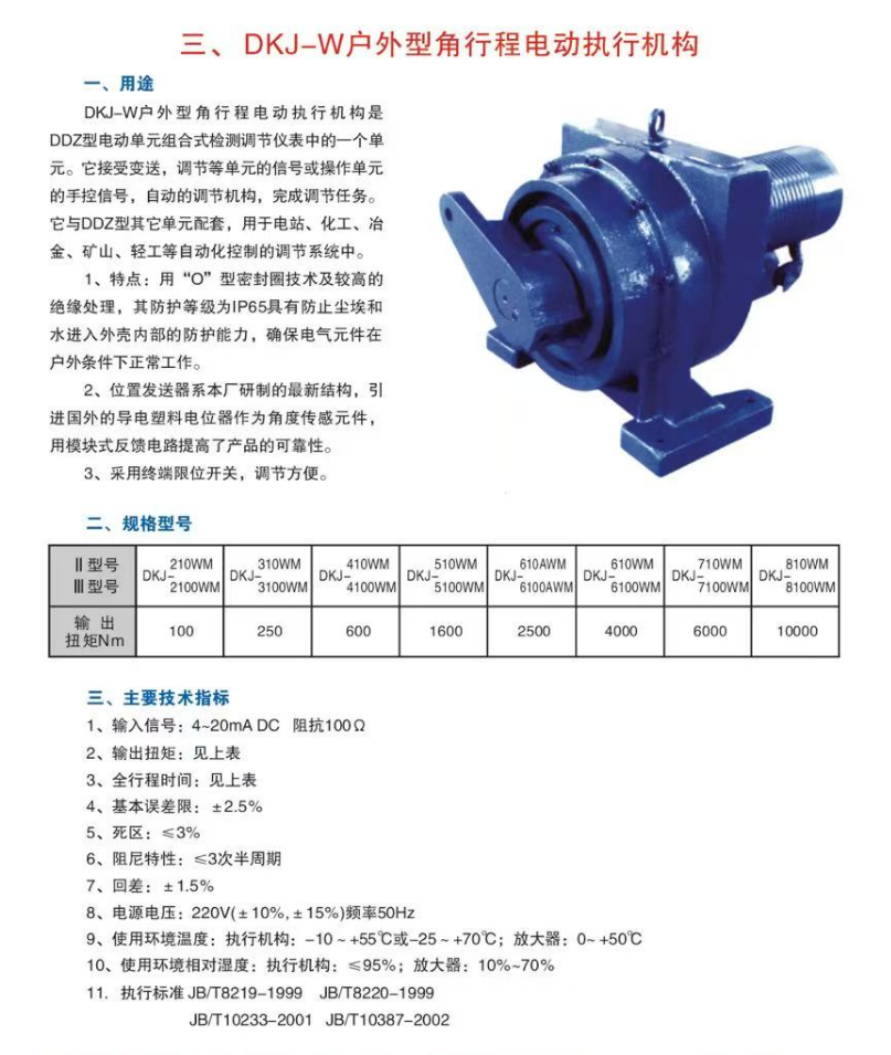 DKJ-D电子式角行程电动执行机构 - 细节图